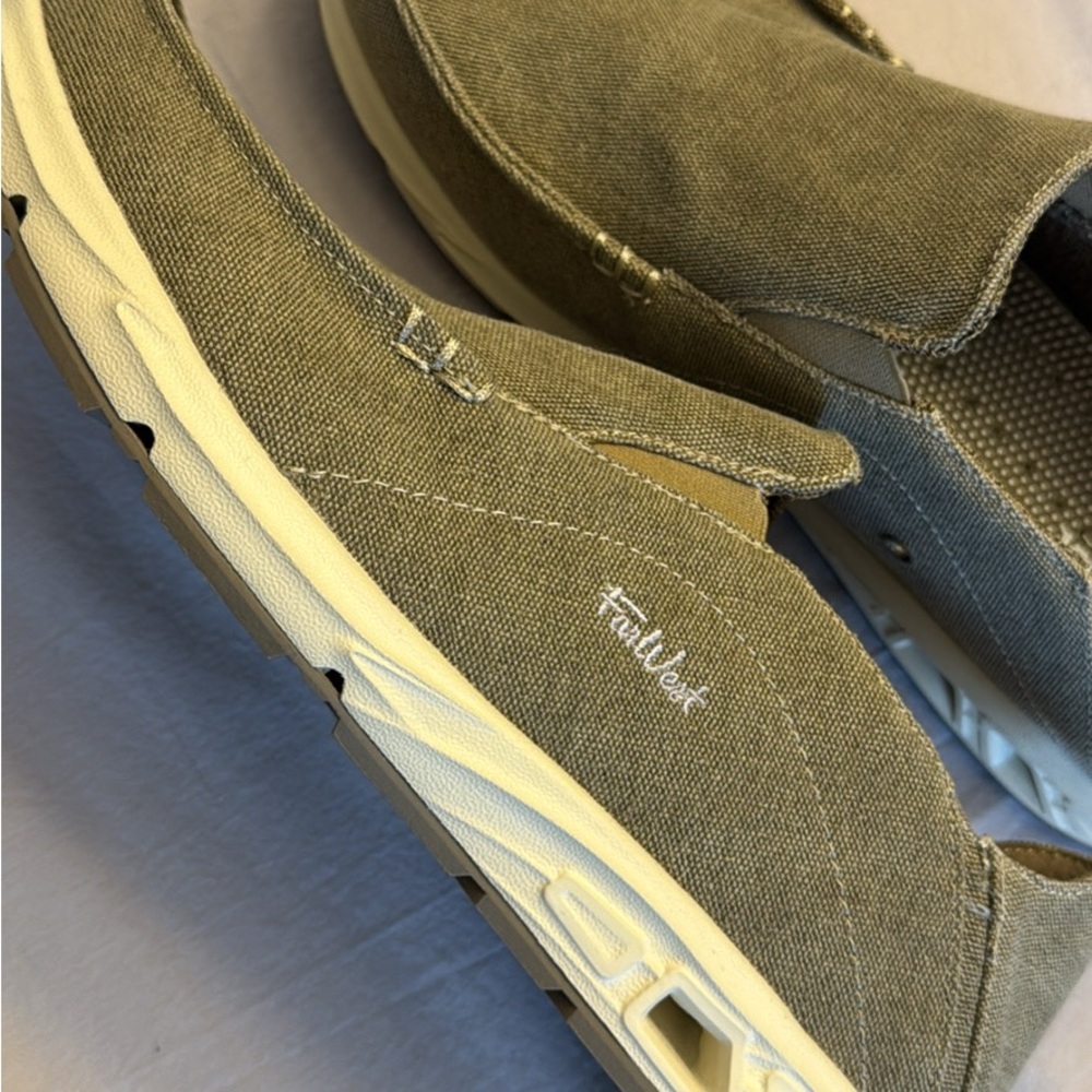 Gar Wesr Olive Green Slip-On Loafers for Men